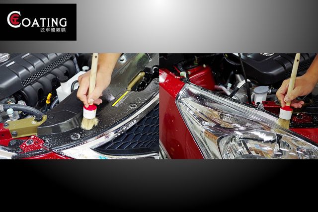 TIIDA鍍膜前洗車-車身隙縫清潔