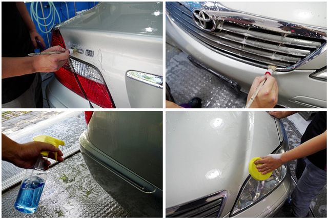 camry鍍膜洗車作業